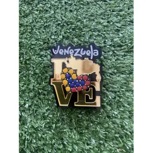 Love Venezuela Acrilico dorado 